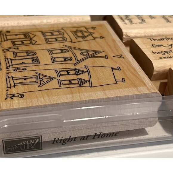 Stampin Up! Right At Home Wood-Mounted Rubber Stamp Set - Picture 2 of 3